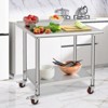 Stainless Steel Work Table, NSF Commercial Grade, Adjustable Shelf, Silver - 2 of 4