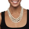Ross-Simons 6-12mm Shell Pearl Graduated 3-Strand Necklace With Sterling Silver - 2 of 4