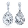 Guili Pear Drop Earrings in Sterling Silver, Rhodium, Gold & Rose Gold Plating with Sapphire, Emerald & Clear CZ – Graceful, Elegant Sparkle - 4 of 4