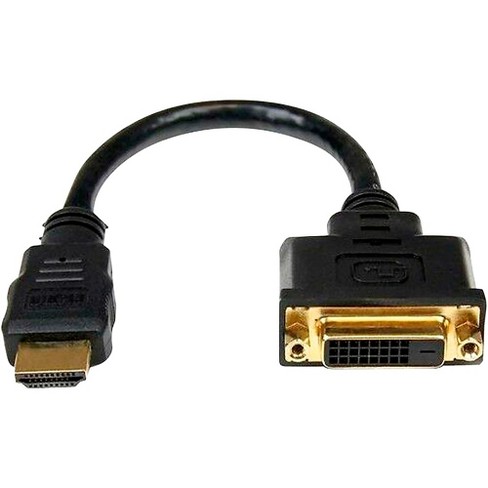 Startec 8" HDMI to DVI-D Video Cable Adapter - HDMI Male to DVI Female 8 in. - image 1 of 4