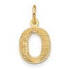 Black Bow Jewelry 14k Yellow Gold, Julia Collection, Small Satin Block Initial O Pendant - 3 of 4