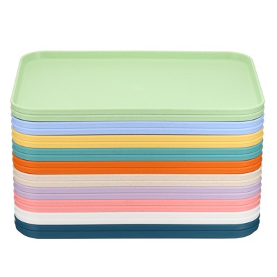Unique Bargains PP Plastic Reusable Lightweight Serving Tray 20 Pcs