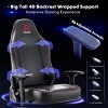 Big And Tall Gaming Chair  Support 400 Lbs, Seat Height Adjustable Gaming Chair With Wheels And Arms, Reclining Chair -Cuddlewood - 3 of 4