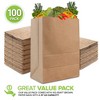 Stock Your Home Kraft Brown Paper Grocery Bags (100 Count) - 2 of 4