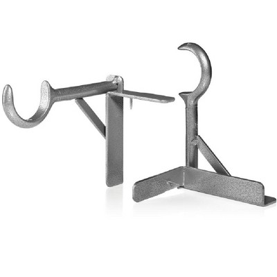 TAP BRACKET TBSILV-MC6 As Seen On TV Curtain Bracket, Silver, 30 Lb