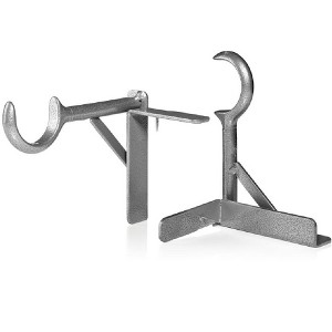 TAP BRACKET TBSILV-MC6 As Seen On TV Curtain Bracket, Silver, 30 Lb - 1 of 1