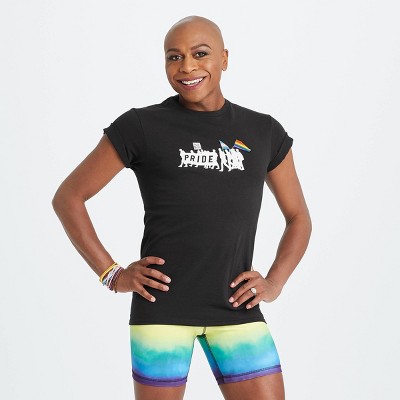 Pride Gender Inclusive Adult 'Pride March' Short Sleeve Graphic T-Shirt - PH by The Phluid Project Black