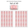 Big Dot of Happiness Pink Elegant Cross - Mini Candy Bar Wrapper Stickers - Girl Religious Party Small Favors - 40 Count - 3 of 4