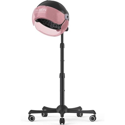 TASALON Ionic Hooded Hair Dryer, 1875W Adjustable Height Standing Bonnet Dryer for Home and Salon - Pink