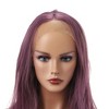 Unique Bargains Women's Long Natural Curly Lace Front Wigs with Wig Cap 24" Purple 1PC - 4 of 4