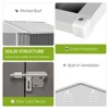 Storage Shed Outdoor with Floor Frame,Waterproof Metal Garden Sheds with Lockable Door Design and Sloping Roof,Outdoor Shed for Garden Backyard - 4 of 4