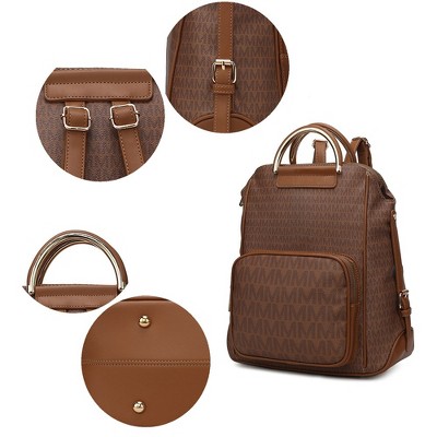MKF Collection June Vegan Leather Travel Backpack M Logo Printed by Mia K - Lavender — фото 3