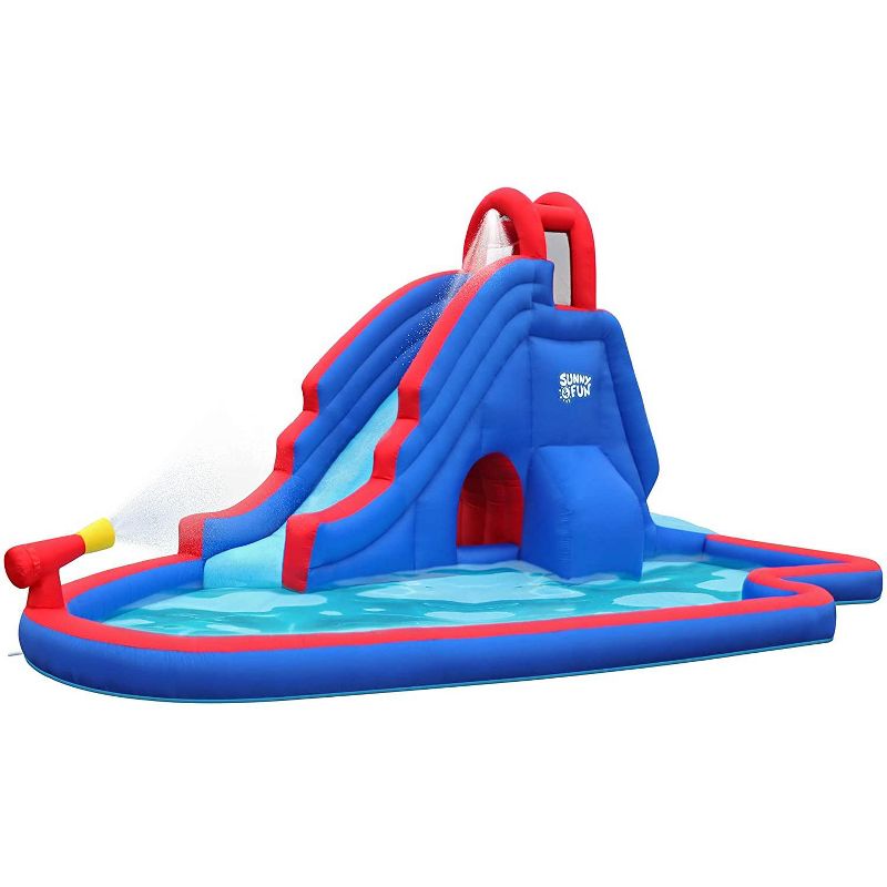 Sunny & Fun Inflatable Kids Backyard Water Slide Park with Splash Pool, 1 of 8