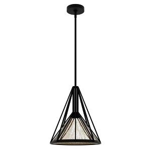 Hunter Fans 13" Rafner Ceiling Light Natural Iron Finish - Striking Industrial Pendant for Indoor Spaces - 1 of 4