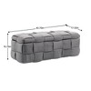 CAVINAS Velvet Fabric Storage Ottoman Bench with Safety Hinge,Upholstered Storage Ottoman,Storage Bench for Living Room,Bedroom - 3 of 4