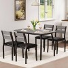 Dining Table Set for 4, Metal Frame Kitchen Table and Chair Set, Space-Saving Dining Room Furniture for Small Spaces, Apartment, Studio - 2 of 4