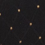 black dot patterned fabric/gold vein frame