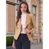 Allegra K Women's Faux Suede Lapel Draped Outwear Open Front Jacket - 2 of 4