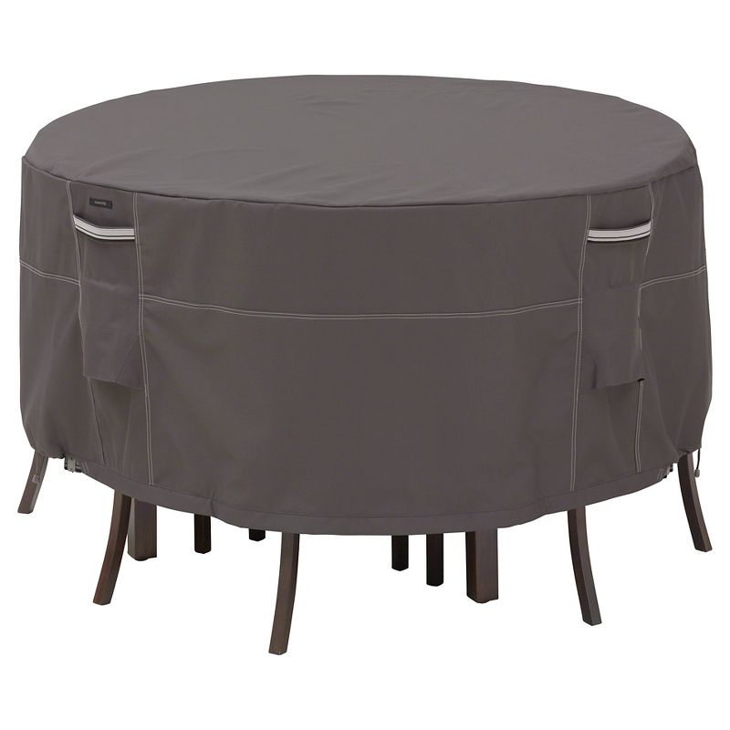 Classic Accessories Dark Taupe Ravenna Small Round Patio Table and 4 Standard Chairs Cover, 1 of 12