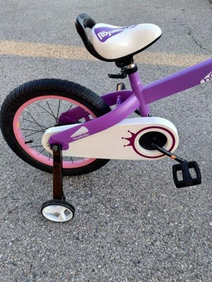 Royalbaby Cubetube Honey 16 Inches Kids Bicycle With Training Wheels 2 Brake Styles And Kickstand For Boys And Girls Ages 4 To 7 Purple Target