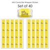 Big Dot of Happiness Hello Little One - Yellow and Gray - Mini Candy Bar Wrapper Stickers - Neutral Baby Shower Small Favors - 40 Count - 3 of 4
