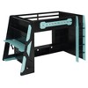 TIRAMISUBEST Full Size Kids Loft Bed with Computer Desk and Charging Station, Gaming Bed Frame with Storage Shelves - 4 of 4