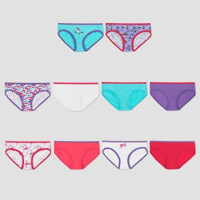 Girls' 10pk Cotton Bikini Underwear - Cat & Jack™ 14 : Target