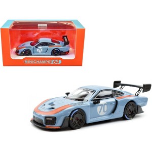 2018 Porsche 935/19 #70 Light Blue with Orange Accents 1/64 Diecast Model Car by Minichamps - 1 of 3
