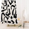 Deny Designs Jacqueline Maldonado Black Brushstroke Ecru Shower Curtain: Woven Polyester, Buttonhole Top - 2 of 3