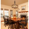 DORESshop Farmhouse 4-Light Oil Black and Wood Finish Drum Chandeliers.Industrial Pendant Lighting for Dining Room Living Room - 4 of 4