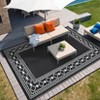 Outdoor Rug - Waterproof Picnic Mat, Non-Slip Camping Carpet for Beach, RV (Black) - 3 of 4