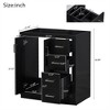 XINGHANZHENXUAN Solid Wood Bathroom Vanity with Ceramic Sink, Freestanding Vanity Set with 3 Drawers & Soft-Close Doors - 2 of 4