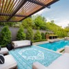 Waterproof Outdoor Rug Reversible Plastic Straw Mat, Vintage Medallion Patio Carpet for RV, Deck, Beach, Camping - 3 of 4
