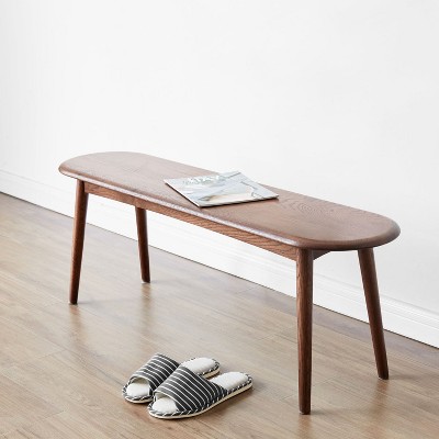 Arina Solid Oak Wood Dining Bench, Table Bench, Accent Chair for Living Room, Dining Room, Bedroom, Indoor Furniture - The Pop Home