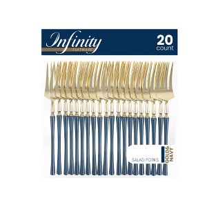 Infinity Modern Design Disposable Plastic Flatware Set – 40-Piece Elegant Cutlery for Parties and Events - 1 of 3