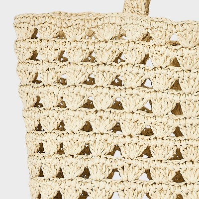 Сумки Universal Thread Straw Scallop Woven Tote Handbag - Universal Thread™ Natural — фото 5