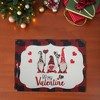 Unique Bargains Christmas Place Mats Linen Red Black White 13 " x 17.7 " 2 Pcs - 2 of 4