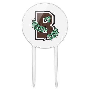 Brown University Secondary Logo Acrylic Cake Topper Party Decoration for Wedding Anniversary Birthday Graduation - 1 of 4