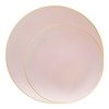 Smarty Had A Party Pink w/ Gold Organic Plastic Dinnerware Set - 120 Sets - 2 of 4