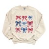 Simply Sage Market Coquette Bow Chart Stars And Stripes Sweatshirt - 2 of 4