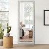 64x21 inch White Solid Wood Full-length Mirror With Bracket - Tempered Steel - 2 of 4