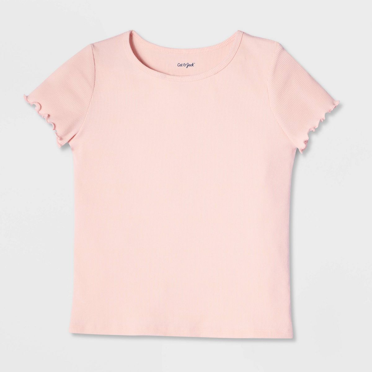 Girls' Short Sleeve Ribbed Fitted T-Shirt - Cat & Jack™ - thumbnail 2