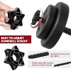 Adjustable Dumbbell Set, 40lbs Free Weights for Home Gym Fitness, Vinyl Coated Cement Weights with Collars - 3 of 4