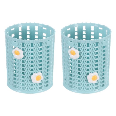 Unique Bargains Plastic Egg Decor Decorative Large-capacity Pencils Holder Blue 3.1x3.1x3.9 Inch - image 1 of 4