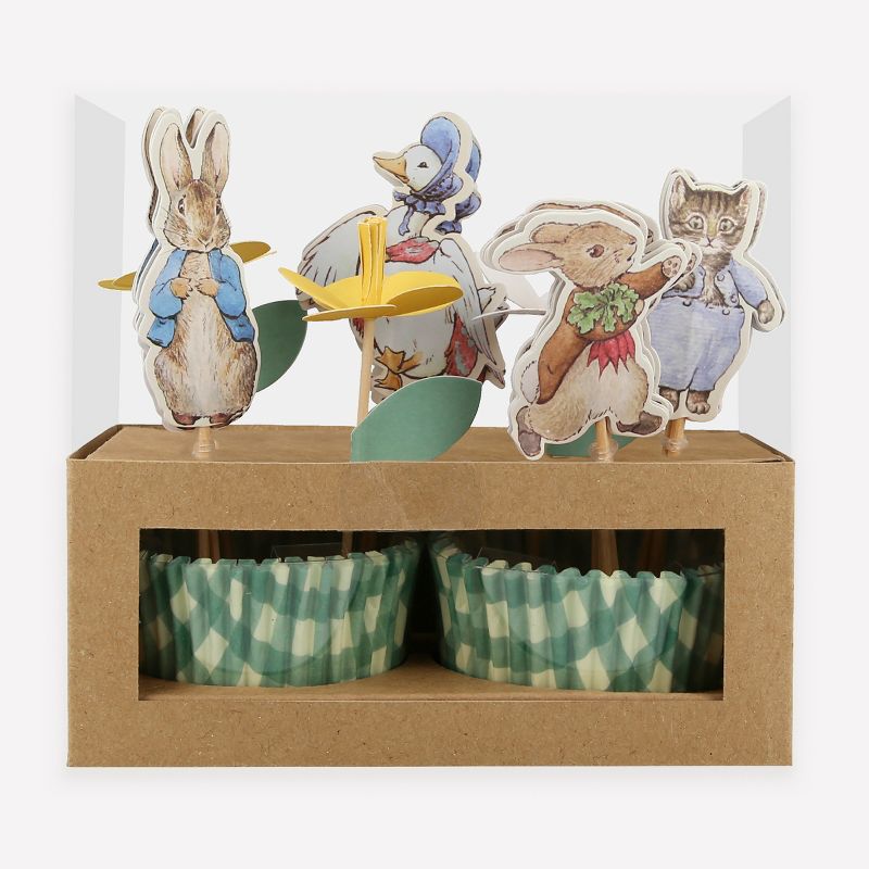 Meri Meri Peter Rabbit™ In The Garden Cupcake Kit (Pack of 24) - Easter, 1 of 7