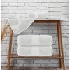 White Classic Luxury 100% Cotton 8 Piece Towel Set - 4x Washcloths, 2x Hand, and 2x Bath Towels - 4 of 4