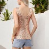 Anna-Kaci Women's Sleeveless Sequin Tank Top V-Neck Sparkly Party Shirt - 2 of 4