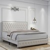 NicBex Upholstered Bed Frame with Star Projector Galaxy Light,Adjustable Button Tufted Headboard with USB Port,Music Speaker,Easy Assembly - 4 of 4
