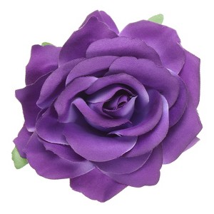 Unique Bargains Fabric Rose Boho Hair Clips Fabric Flower Brooch Pins for Wedding Party Dance 1 Pc - 1 of 4