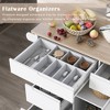 Whisen Modern Kitchen Island with 8 Handle-Free Drawers and 5 Wheels - 3 of 4